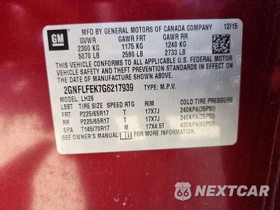 Zdjęcie 13 z 13 samochodu: 2016 CHEVROLET EQUINOX LT VIN:2GNFLFEK7G6217939 - miniatura
