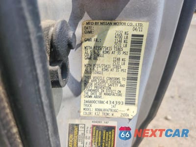 Zdjęcie 12 z 12 samochodu: 2011 NISSAN FRONTIER S VIN:1N6BD0CT8BC434393 - miniatura