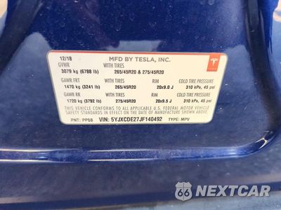 Zdjęcie 12 z 12 samochodu: 2018 TESLA MODEL X VIN:5YJXCDE27JF140492 - miniatura