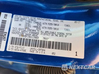 Zdjęcie 12 z 12 samochodu: 2017 TOYOTA TUNDRA SR5 VIN:5TFRM5F19HX119869 - miniatura