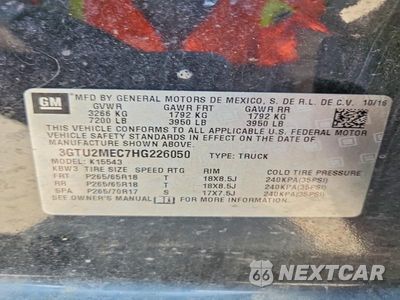 Zdjęcie 12 z 12 samochodu: 2017 GMC SIERRA K1500 SLE VIN:3GTU2MEC7HG226050 - miniatura