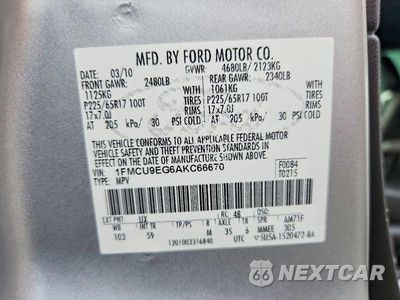 Zdjęcie 12 z 12 samochodu: 2010 FORD ESCAPE LIMITED VIN:1FMCU9EG6AKC66670 - miniatura