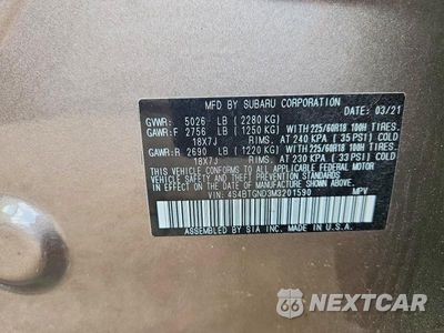 Zdjęcie 12 z 12 samochodu: 2021 SUBARU OUTBACK LIMITED XT VIN:4S4BTGND3M3201590 - miniatura