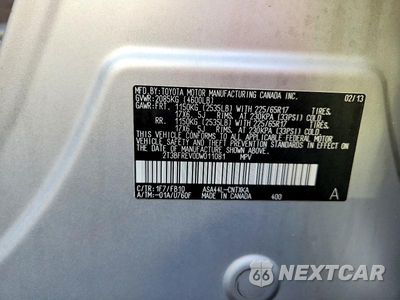 Zdjęcie 13 z 13 samochodu: 2013 TOYOTA RAV4 LE VIN:2T3BFREV0DW011081 - miniatura