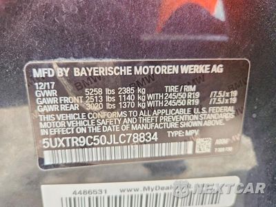 Zdjęcie 14 z 14 samochodu: 2018 BMW X3 XDRIVE30I VIN:5UXTR9C50JLC78834 - miniatura