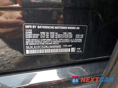 Zdjęcie 13 z 13 samochodu: 2019 BMW X5 XDRIVE50I VIN:5UXJU2C52KLN49968 - miniatura