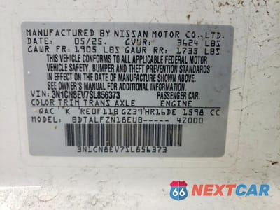 Zdjęcie 13 z 13 samochodu: 2025 NISSAN VERSA SV VIN:3N1CN8EV7SL856373 - miniatura