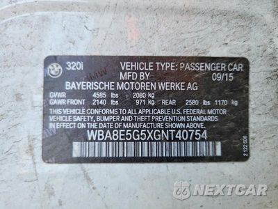 Zdjęcie 13 z 13 samochodu: 2016 BMW 320 XI VIN:WBA8E5G5XGNT40754 - miniatura