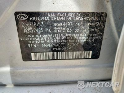 Zdjęcie 12 z 12 samochodu: 2014 HYUNDAI SONATA LIMITED 2.0T VIN:5NPEC4AB7EH870441 - miniatura