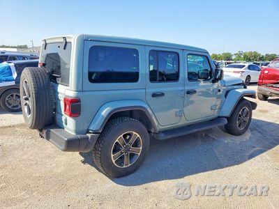 Trzecie zdjęcie samochodu z tyłu: 2023 JEEP WRANGLER SAHARA VIN:1C4HJXEN0PW509591 - miniatura