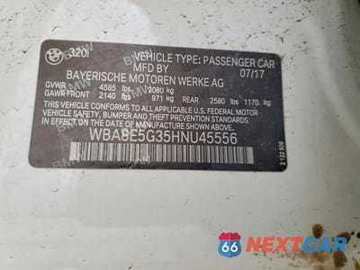 Zdjęcie 12 z 12 samochodu: 2017 BMW 320 XI VIN:WBA8E5G35HNU45556 - miniatura