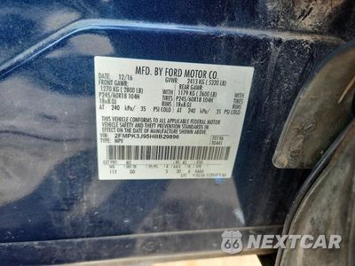 Zdjęcie 14 z 14 samochodu: 2017 FORD EDGE SEL VIN:2FMPK3J95HBB29896 - miniatura