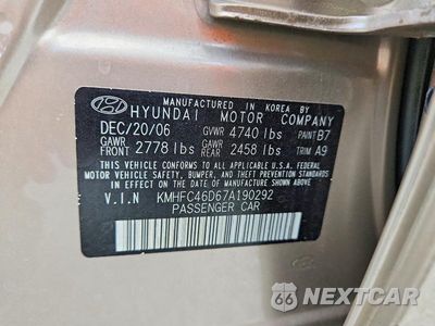 Zdjęcie 12 z 12 samochodu: 2007 HYUNDAI AZERA GLS VIN:KMHFC46D67A190292 - miniatura