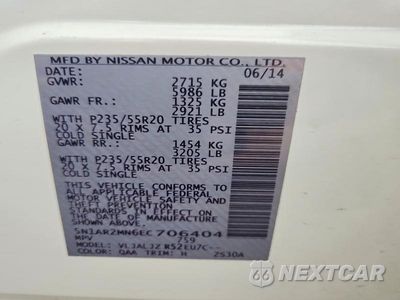 Zdjęcie 12 z 12 samochodu: 2014 NISSAN PATHFINDER S VIN:5N1AR2MN6EC706404 - miniatura