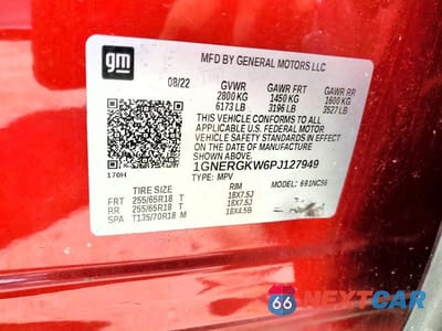 Zdjęcie 13 z 13 samochodu: 2023 CHEVROLET TRAVERSE LT VIN:1GNERGKW6PJ127949 - miniatura