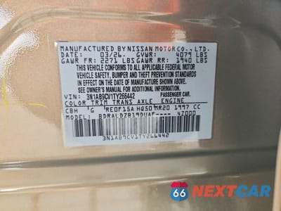 Zdjęcie 12 z 12 samochodu: 2026 NISSAN SENTRA SV VIN:3N1AB9CV1TY266442 - miniatura