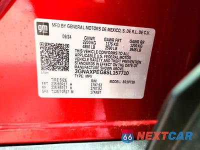 Zdjęcie 13 z 13 samochodu: 2025 CHEVROLET EQUINOX LT VIN:3GNAXPEG8SL157710 - miniatura