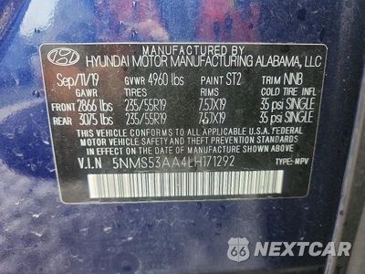 Zdjęcie 14 z 14 samochodu: 2020 HYUNDAI SANTA FE LIMITED 2.0T VIN:5NMS53AA4LH171292 - miniatura