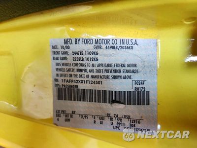 Zdjęcie 12 z 12 samochodu: 2001 FORD MUSTANG GT VIN:1FAFP42XX1F124501 - miniatura