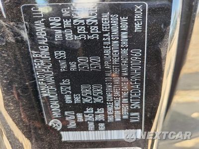 Zdjęcie 12 z 12 samochodu: 2022 HYUNDAI SANTA CRUZ LIMITED VIN:5NTJEDAF9NH010960 - miniatura