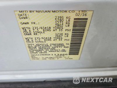 Zdjęcie 13 z 13 samochodu: 2016 NISSAN MURANO S VIN:5N1AZ2MH8GN113466 - miniatura