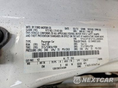Zdjęcie 12 z 12 samochodu: 2013 FORD FOCUS SE VIN:1FADP3F21DL290900 - miniatura
