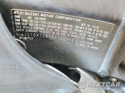 Zdjęcie 8 z 8 samochodu: 2011 SUZUKI HAYABUSA VIN:JS1GX72A7B2100946 - miniatura