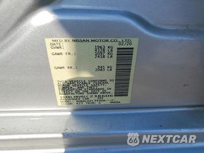 Zdjęcie 12 z 12 samochodu: 2020 NISSAN ALTIMA S VIN:1N4BL4BV6LC238606 - miniatura