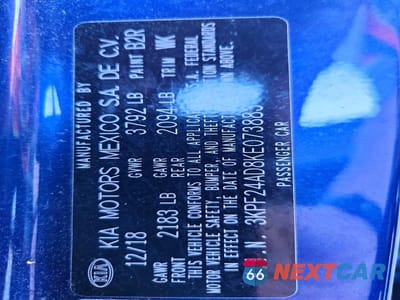Zdjęcie 13 z 13 samochodu: 2019 KIA FORTE LXS VIN:3KPF24AD8KE073883 - miniatura