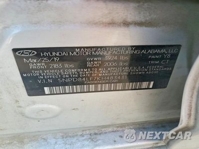 Zdjęcie 12 z 12 samochodu: 2019 HYUNDAI ELANTRA SEL VIN:5NPD84LF7KH483431 - miniatura