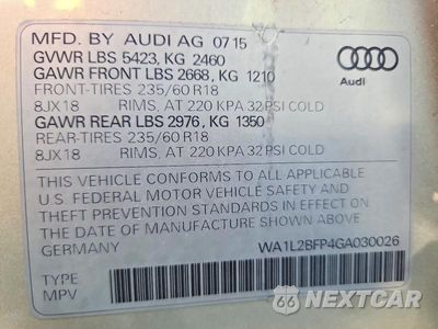 Zdjęcie 13 z 13 samochodu: 2016 AUDI Q5 PREMIUM PLUS VIN:WA1L2BFP4GA030026 - miniatura