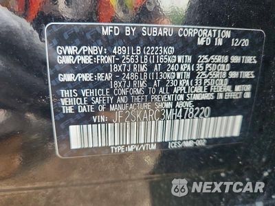 Zdjęcie 14 z 14 samochodu: 2021 SUBARU FORESTER SPORT VIN:JF2SKARC3MH478220 - miniatura