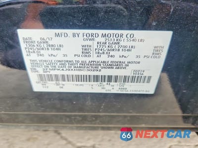 Zdjęcie 13 z 13 samochodu: 2017 FORD EDGE SEL VIN:2FMPK4J9XHBC30292 - miniatura