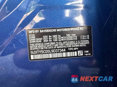 Zdjęcie 14 z 14 samochodu: 2020 BMW X3 XDRIVE30I VIN:5UXTY5C05L9D37344 - miniatura