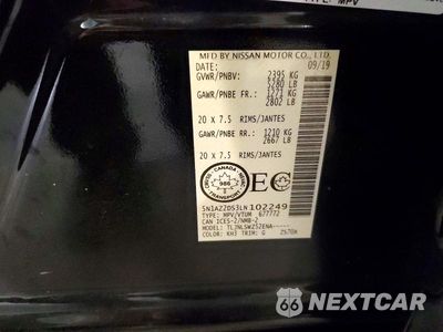 Zdjęcie 13 z 13 samochodu: 2020 NISSAN MURANO PLATINUM VIN:5N1AZ2DS3LN102249 - miniatura