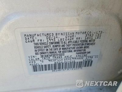 Zdjęcie 12 z 12 samochodu: 2014 NISSAN SENTRA SV VIN:3N1AB7AP3EY210370 - miniatura