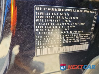 Zdjęcie 12 z 12 samochodu: 2024 VOLKSWAGEN TAOS SE VIN:3VVSX7B20RM074915 - miniatura