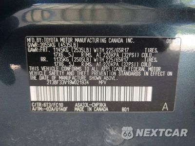 Zdjęcie 12 z 12 samochodu: 2009 TOYOTA RAV4 BASE VIN:2T3BF33V19W021934 - miniatura