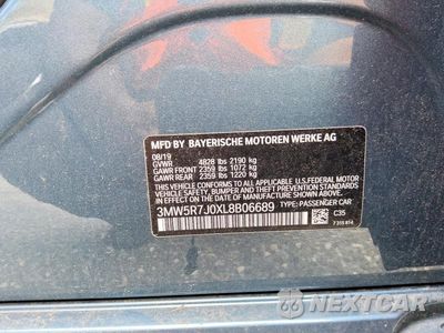 Zdjęcie 12 z 12 samochodu: 2020 BMW 330XI VIN:3MW5R7J0XL8B06689 - miniatura