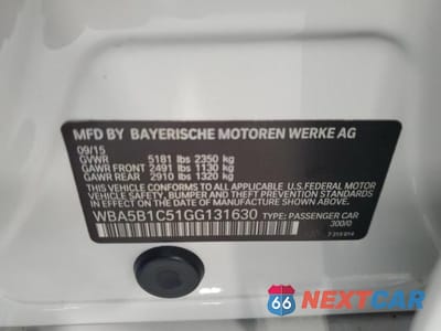 Zdjęcie 12 z 12 samochodu: 2016 BMW 535 I VIN:WBA5B1C51GG131630 - miniatura