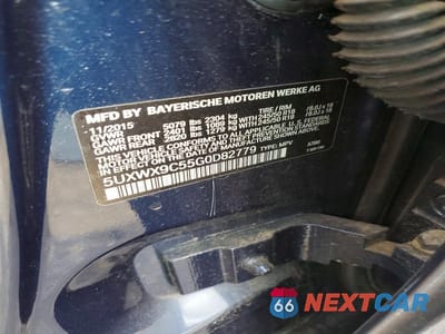 Zdjęcie 12 z 12 samochodu: 2016 BMW X3 XDRIVE28I VIN:5UXWX9C55G0D82779 - miniatura
