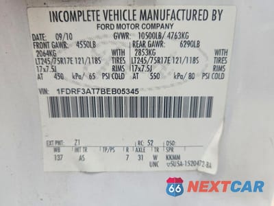 Zdjęcie 12 z 12 samochodu: 2011 FORD F350 SUPER DUTY VIN:1FDRF3AT7BEB05345 - miniatura