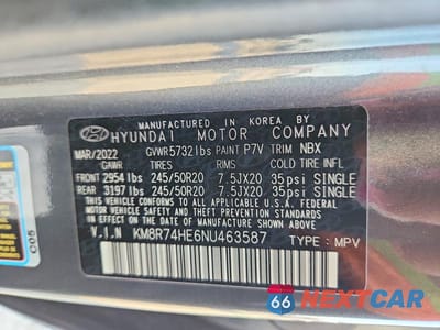 Zdjęcie 13 z 13 samochodu: 2022 HYUNDAI PALISADE CALLIGRAPHY VIN:KM8R74HE6NU463587 - miniatura