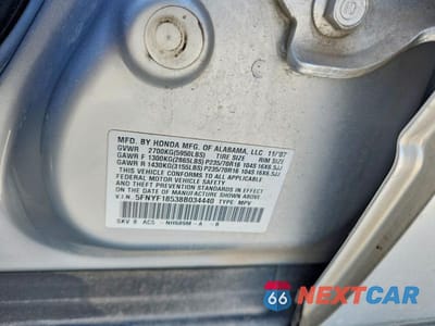 Zdjęcie 12 z 12 samochodu: 2008 HONDA PILOT EXL VIN:5FNYF18538B034440 - miniatura