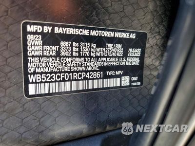 Zdjęcie 12 z 12 samochodu: 2024 BMW IX XDRIVE50 VIN:WB523CF01RCP42861 - miniatura