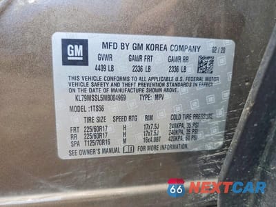 Zdjęcie 14 z 14 samochodu: 2021 CHEVROLET TRAILBLAZER ACTIV VIN:KL79MSSL5MB004969 - miniatura