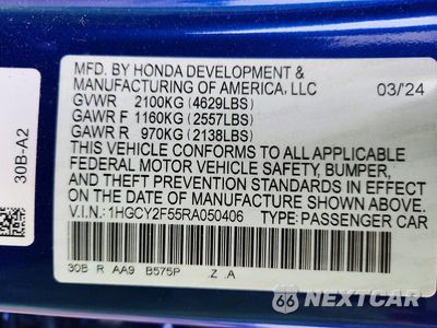 Zdjęcie 13 z 13 samochodu: 2024 HONDA ACCORD HYBRID SPORT VIN:1HGCY2F55RA050406 - miniatura
