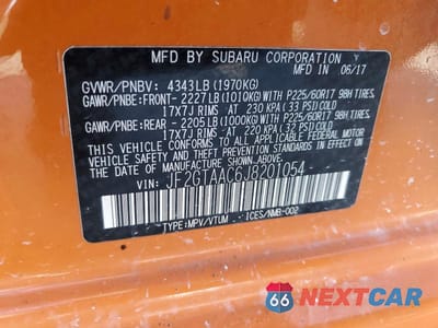 Zdjęcie 13 z 13 samochodu: 2018 SUBARU CROSSTREK VIN:JF2GTAAC6J8201054 - miniatura