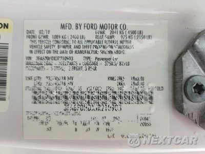 Zdjęcie 13 z 13 samochodu: 2018 FORD FUSION SE VIN:3FA6P0HDXJR210903 - miniatura