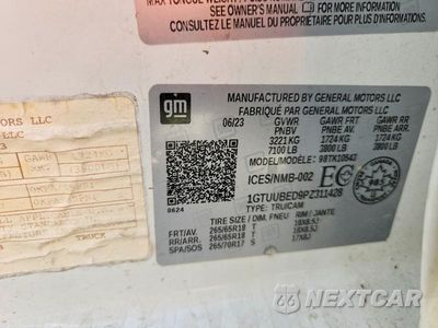 Zdjęcie 13 z 13 samochodu: 2023 GMC SIERRA K1500 SLE VIN:1GTUUBED9PZ311428 - miniatura
